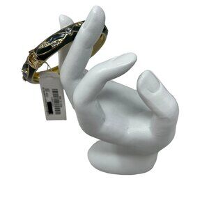 Charming Charlie Bracelet Green Clamper Bangle‎ Rhinestone